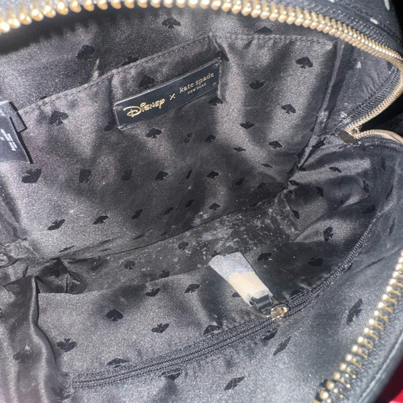 Kate Spade Black and White Polka Dot Backpack with Red Bow - Picture 5 of 6